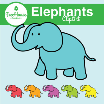 Preview of Elephants Clip Art