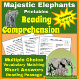 Majestic Elephants Reading Comprehension Packet
