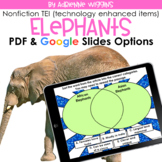 Elephants NF TEI Practice (Google Classroom & PDF) Distanc