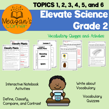Preview of Elevate Grade 2 Topics 1-6 Big Bundle of Vocabulary Activities