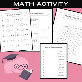 Preview of Elevate Math Learning with Math Activity Book for Kids V-2!