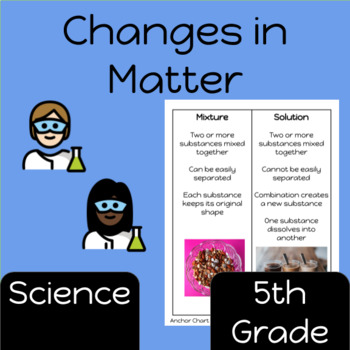 Preview of Elevate Science Grade 5 Changes in Matter, remote and face to face learning