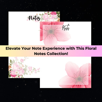 Preview of Elevate Your Note-Taking Experience with our Floral Notes Collection!