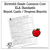 Eleventh Grade ELA Common Core Progress Report / Chart