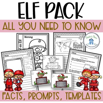 Preview of Elf Writing Prompt Pack