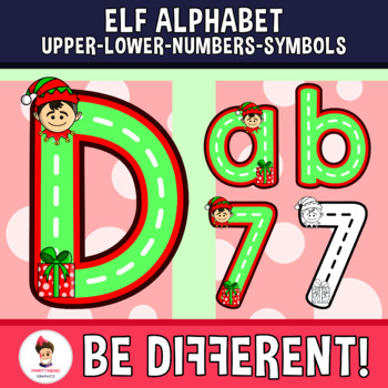 Preview of Elf Alphabet Clipart Letters ENG.SPAN. (U.-L.-N.-S.) (Guided S.)