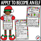 Elf Application Christmas Writing Craft Activity