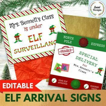 Elf Arrival Signs-Elf Surveillance Posters-Christmas Posters PDF ...