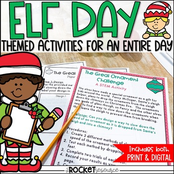 Preview of Elf Christmas Activities | Themed Day | Christmas STEM activity