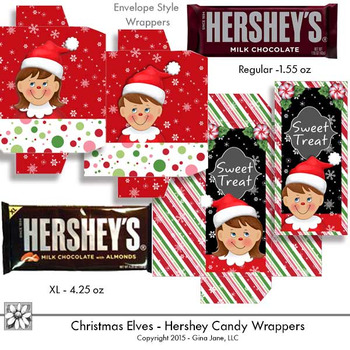 Elf Christmas Candy Bar Wrappers Printables By Gina Jane Clip Art