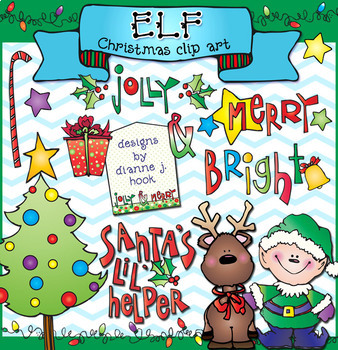 Preview of Elf Clip Art, Borders and Printables for Christmas and the Holiday Season