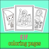 Elf Coloring Pages - Christmas Elf Coloring Pages