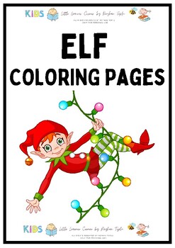 Preview of Elf Coloring Pages (+writing papers) {Holiday Coloring Pages}