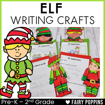 Elf Craft and Writing Prompts | Christmas Craftivity by Fairy Poppins