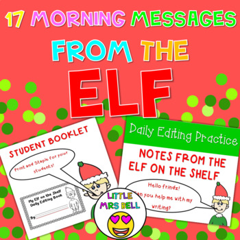 Preview of Elf Daily Messages | Shelf Elf Editing Practice