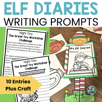 Preview of Elf Diaries Template | Elf journal Writing Paper & Elf Craft | Christmas Writing