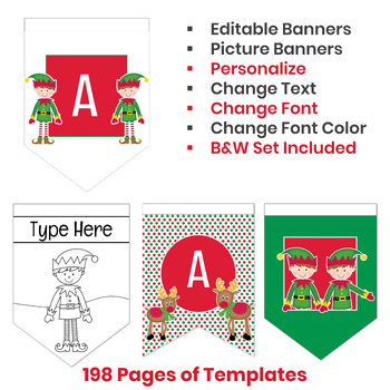 Elf Editable Banners | Elf Classroom Decor | Elf Picture Banners | Elf ...