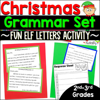 Preview of Christmas Grammar & Writing Holiday ELA Activity Elf Letter in the Classroom