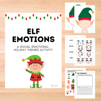 Preview of Elf Emotions: A Winter/Christmas Themed SEL Activity (Emotional Regulation)