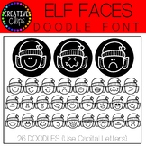Elf Faces DOODLE FONT {Christmas Font}