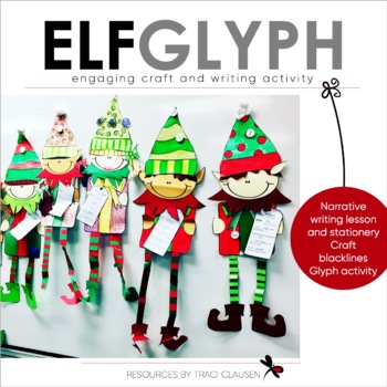 Preview of Elf Craft and Elf Writing Lesson - Elf Bulletin Board