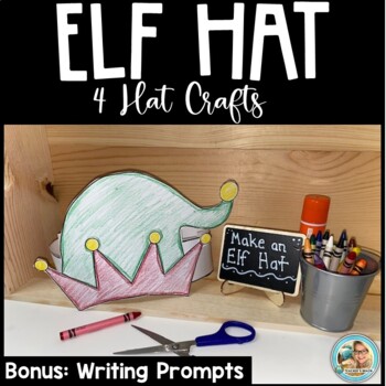 Preview of Elf Hat Template | Headband Craft with Writing
