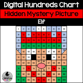 Preview of Digital Elf Hundreds Chart Hidden Mystery Picture Activity PPT or Slides™