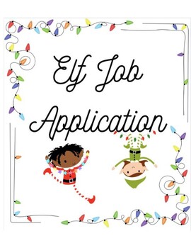 Preview of Elf Job Application Persuasive Writing Organizer and Paper