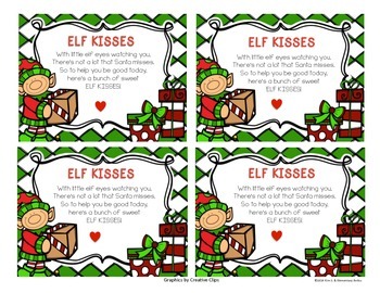 Elf Kisses Étiquettes Autocollants x 42 #4