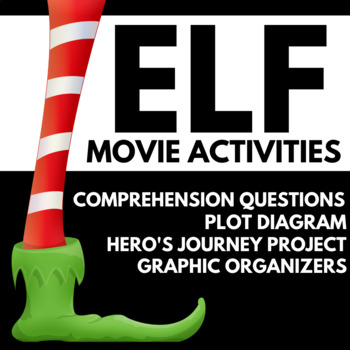 Preview of Elf Movie Activities - Christmas Writing Activity - Hero's Journey Project