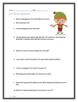 Preview of Elf Movie Guide Questions
