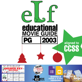 Preview of Elf Movie Viewing Guide | Questions | Worksheet | Google Formats (PG - 2003)