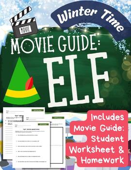 Preview of Elf Movie Worksheet Questions Writing Middle School ELA Winter Time Fun No Prep