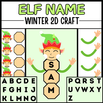 Preview of Elf Name Craft | Winter Craft Fun December Crafts