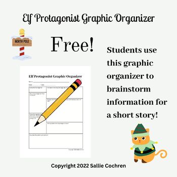 Preview of Elf Protagonist Graphic Organizer for Short Story (Grades 5-8)