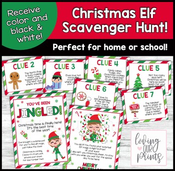 Elf Scavenger Hunt, Christmas Scavenger Hunt, Class Elf, Classroom Elf
