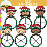 Elf Math and ELA Spinners for Christmas Clip Art