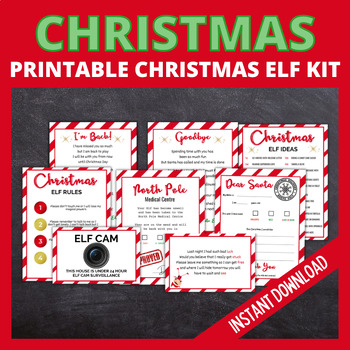 Elf Spy Cam, Christmas Elf Activities, Printable Elf Kit Bundle, Elf Ideas