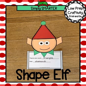 Preview of Elf Themed Cut and Paste Shape Math Craftivity