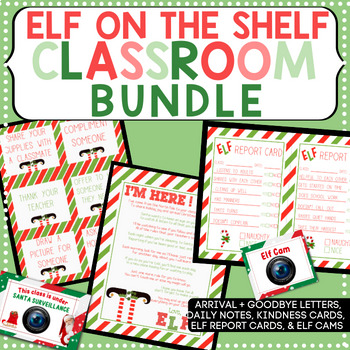 Elf Welcome Letter and Daily Cards Bundle by Teaching Littles Shop