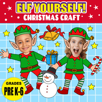 Preview of Elf YourSelf DIY Christmas Paper Craft | Cut & Paste Christmas Scissor Skills