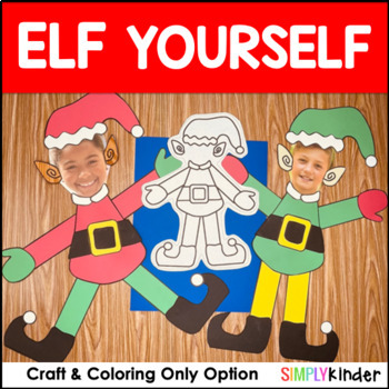 Preview of Elf Yourself Christmas Craft, Holiday Ornament, Bulletin Board, Parent Gift