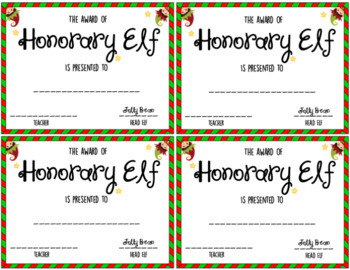 Honorary Elf Certificate / Christmas Certificate Template Christmas Rewards Elf For Christmas : Free collection of 30+ printable elf certificates elf adoption certificate or elf welcome letter printable | etsy #847162 honorary elf certificate #847205.