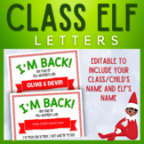 Elf in the Classroom Editable Letter