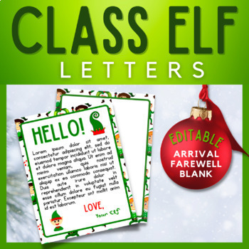 Preview of Elf in the Classroom Shelf Letters - Editable Letters for Magical Holiday Moment