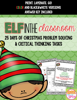 Preview of Elf in the Classroom: NO PREP Holiday Problem Solving & Brain Puzzles for 4-8