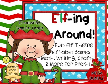 Preview of Elf-ing Around!  MEGA Pack of Elf Themed ABC, Math, Writing & More!  CC Aligned!