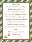 Elf (on the Shelf) Goodbye Letter, Final Day *customizable*