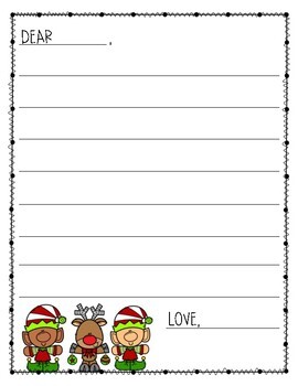 Holiday Writing Paper by Samantha Byers- Always Something New | TPT