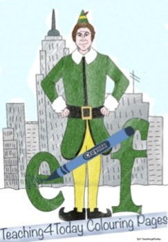 Preview of Elf the movie (Will Ferrell) colouring page!